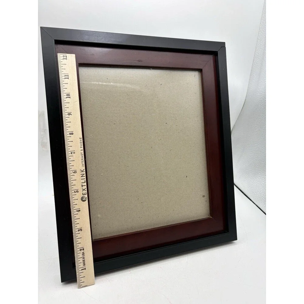 Black Cherry Wood Picture Frame 8x10 Tabletop Wall Display Two Tone Decor